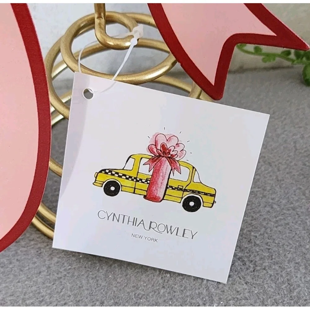 Pink Red Metal Bow Christmas Valentines Day Tree Topper 11
